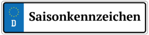 KFZ-Kennzeichen Saisonkennzeichen
